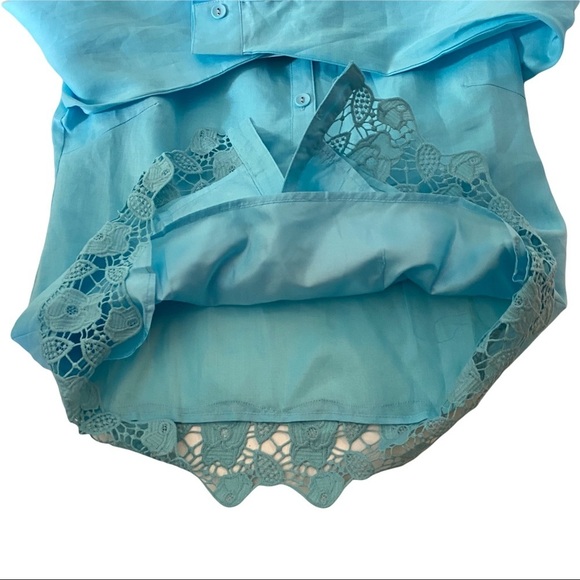 EY Especially Yours 100% Linen Blue Pant Suit Sm - Picture 8 of 12